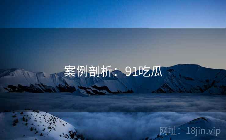 案例剖析：91吃瓜