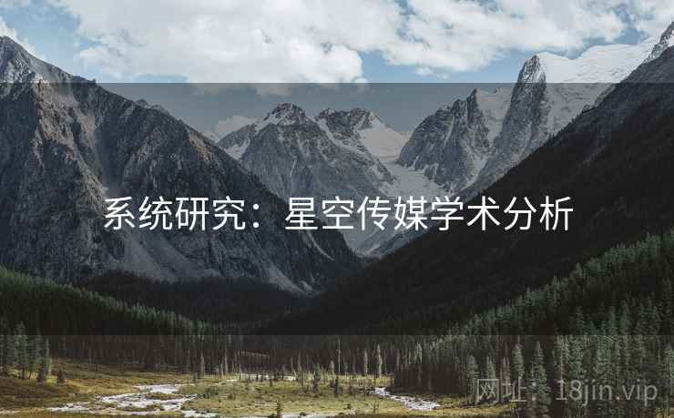 系统研究:星空传媒学术分析 系统研究:星空传媒学术分析